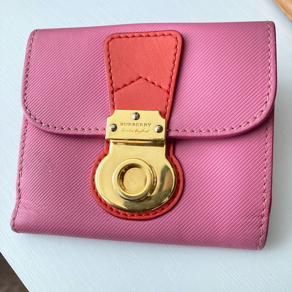 Burberry Pink and Red Women's Wallet